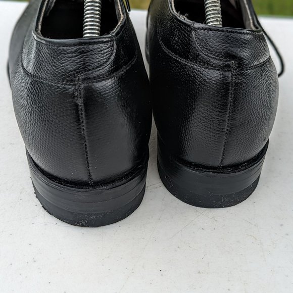 Black Men\'s Uniform Leather Vulcan Soles Derby style shoes  Sz 8D main image 11